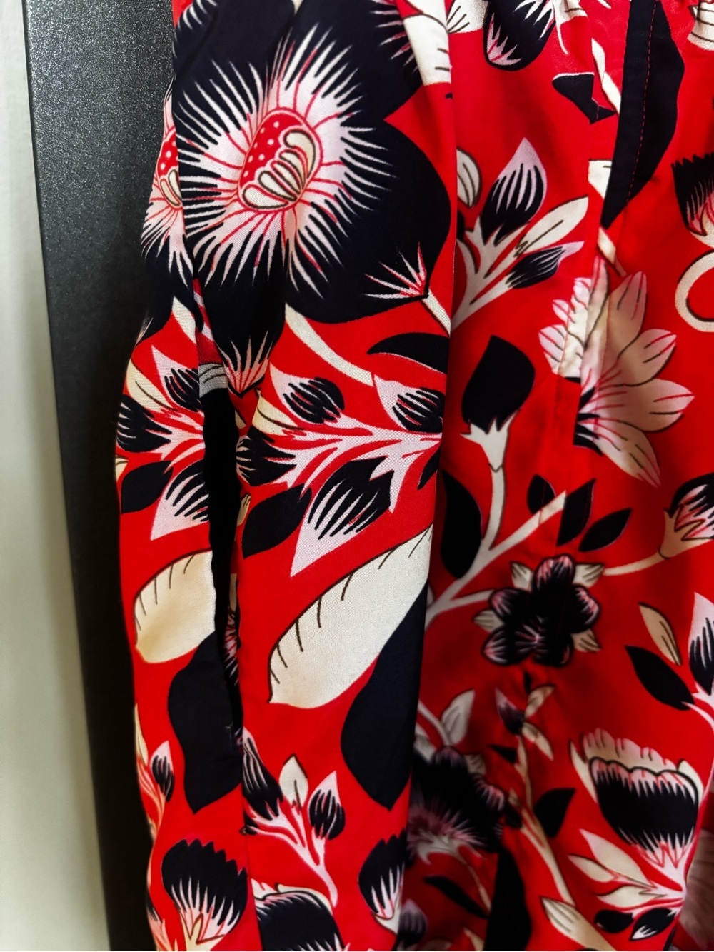 J.Crew Floral Sundress Size 00 Red Pink Tropical Print Lined Pockets - Picture 3 of 8